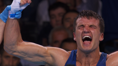 England's Antony Fowler after his middleweight final win