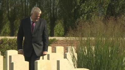 Carwyn Jones looks at war graves