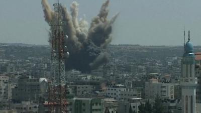 Air strikes over Gaza