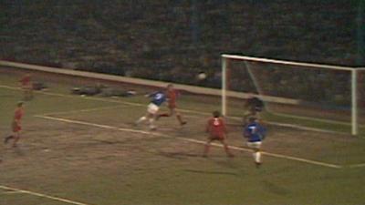 Cardiff City's Brian Clarke scores against Real Madrid