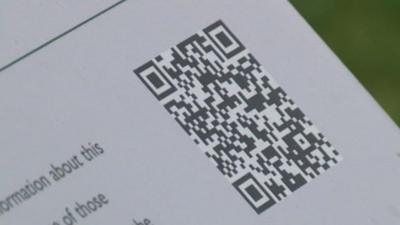 QR code at war grave cemetery