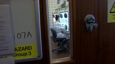 Scientist in Porton Down laboratory