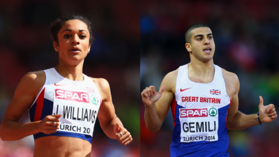 Britain's Adam Williams & Gemili win 200m semi-finals