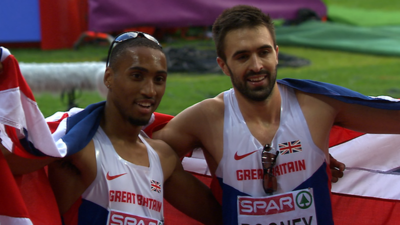 European Championships: Martyn Rooney (r) & Matthew Hudson-Smith