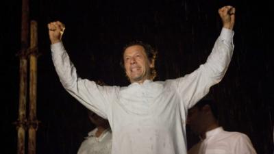 Imran Khan, a Cricketer-turned politician and head of oppostion party Pakistan Tehrik-e-Insaf