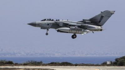 RAF Tornado lands at RAF Akrotiri