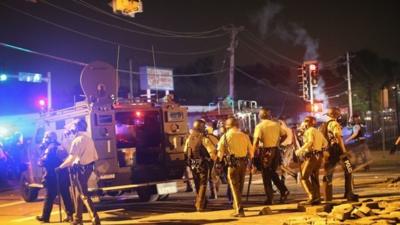 Police in Ferguson