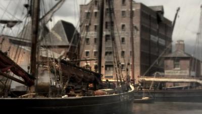 Gloucester Docks as a film set