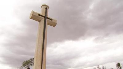 A memorial in a cemetery