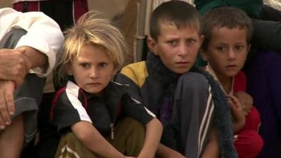 Children in refugee camp