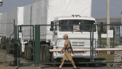 Russian convoy at border - 21 August 2014