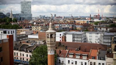 Scene of east London buildings