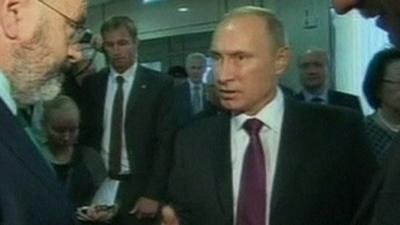 Vladimir Putin speaks to John Sweeney