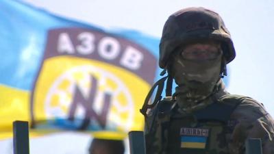 A Ukrainian soldier