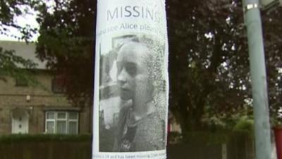 Missing poster picturing Alice Gross