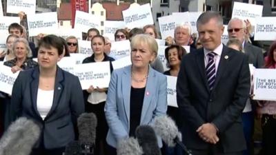 Ruth Davidson, Johann Lamont and Willie Rennie