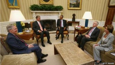 President Obama with Congressional leaders