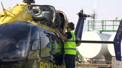 Airbus police helicopter