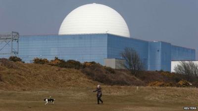 Sizewell B nuclear power station in Suffolk, southeast England