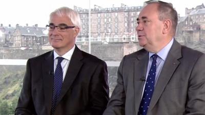 Alistair Darling and Alex Salmond