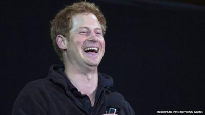 Prince Harry during the closing ceremony of the Invictus Games in London