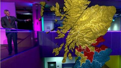 Jeremy Vine with interactive map of Scotland