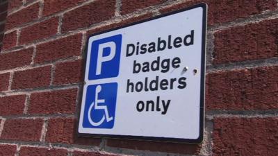 Disabled badge sign