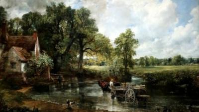 Detail from Constable's painting The Hay Wain