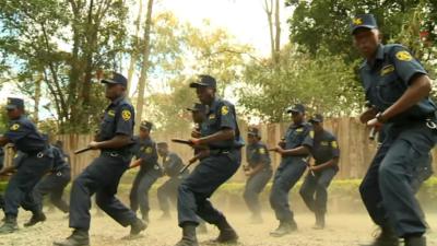 Security guards in training in Kenya