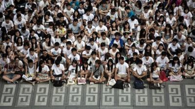 Students protest in Hong Kong