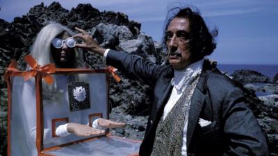 Salvador Dali with model