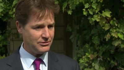 The Deputy Prime Minister Nick Clegg