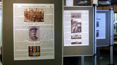 Exhibition boards at Holyhead Maritime Museum