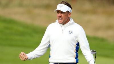 Ryder Cup 2014: Ian Poulter holes brilliant chip