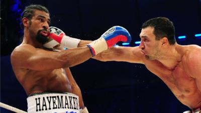 David Haye loses his world heavyweight title fight to Wladimir Klitschko in Hamburg