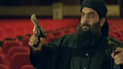 A character depicting IS leader Abu Bakr Al-Baghdadi