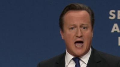 David Cameron at Tory conference