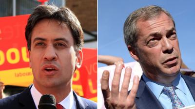 Ed Miliband and Nigel Farage