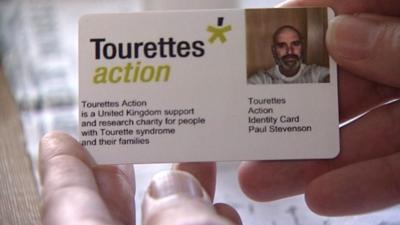 Tourette's Action card