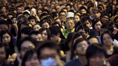 Protesters in Hong Kong