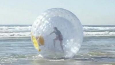 Giant bubble on the water