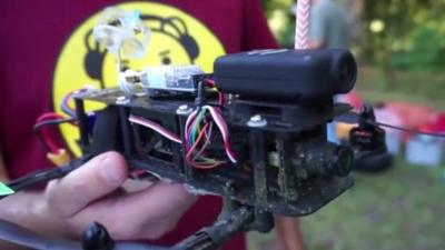 A drone in the French Alps