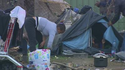 The migrant camp in Calais