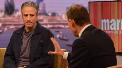 Jon Stewart and Andrew Marr