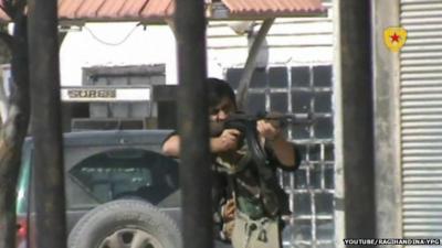 Fighter in Kobane