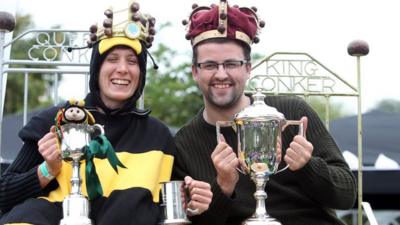 John Doyle is crowned Conker King