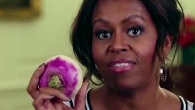 Michelle Obama and turnip