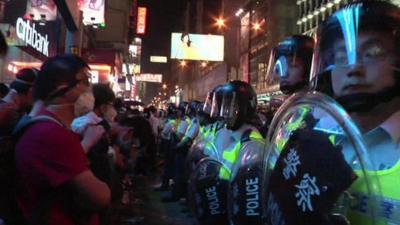 Pro-democracy protestors in Hong Kong have regrouped in an area that was previously cleared by police