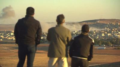 Kurds near Kobane