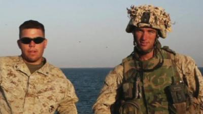 Elliot Ackerman and fellow US marine.